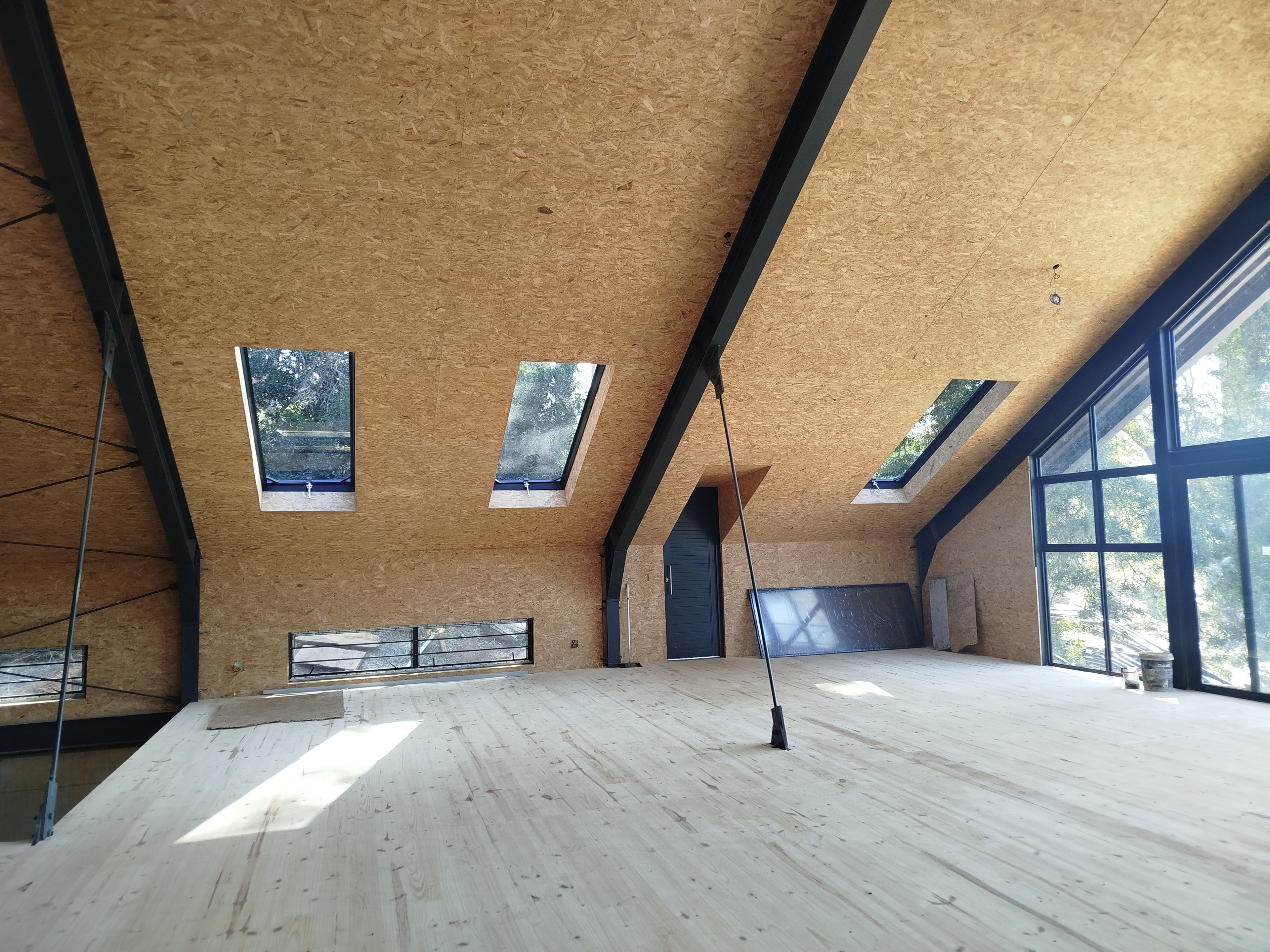 Beautiful natural light interior with skylight
